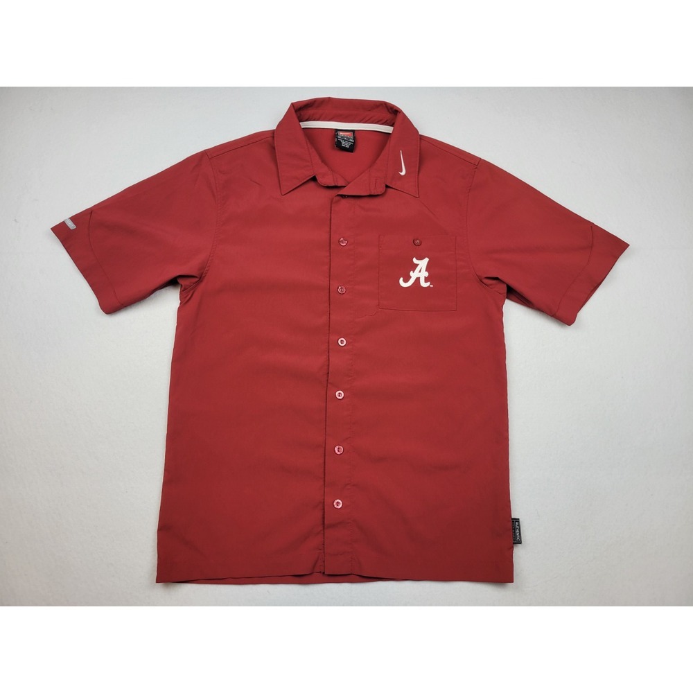 Vintage Y2K Nike Alabama Crimson Tide DRI FIT Coach Sideline Button Up Shirt‎ S